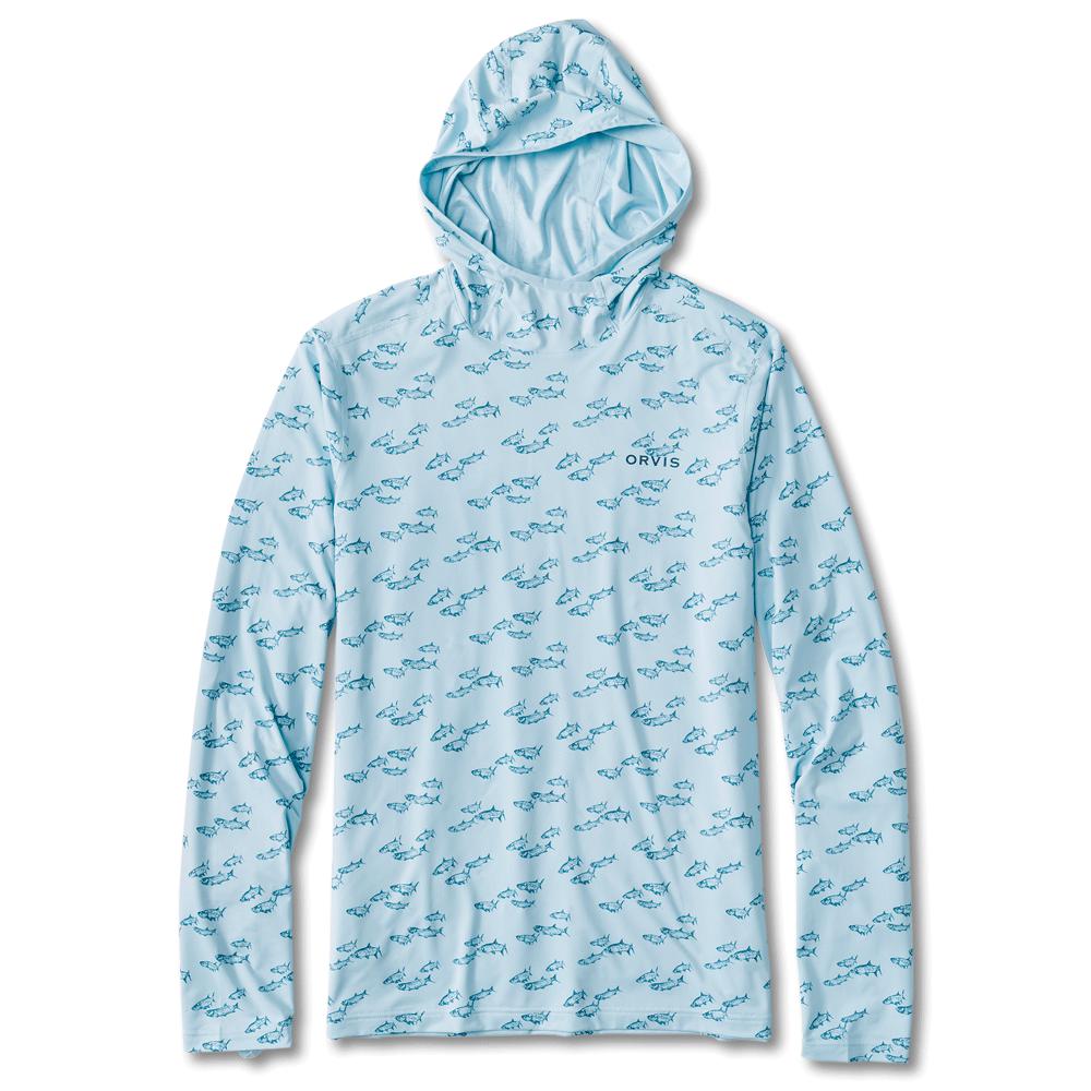 Orvis Sun Defense Printed Hoodie-Men's Clothing-Blue Mist Tarpon-S-Kevin's Fine Outdoor Gear & Apparel
