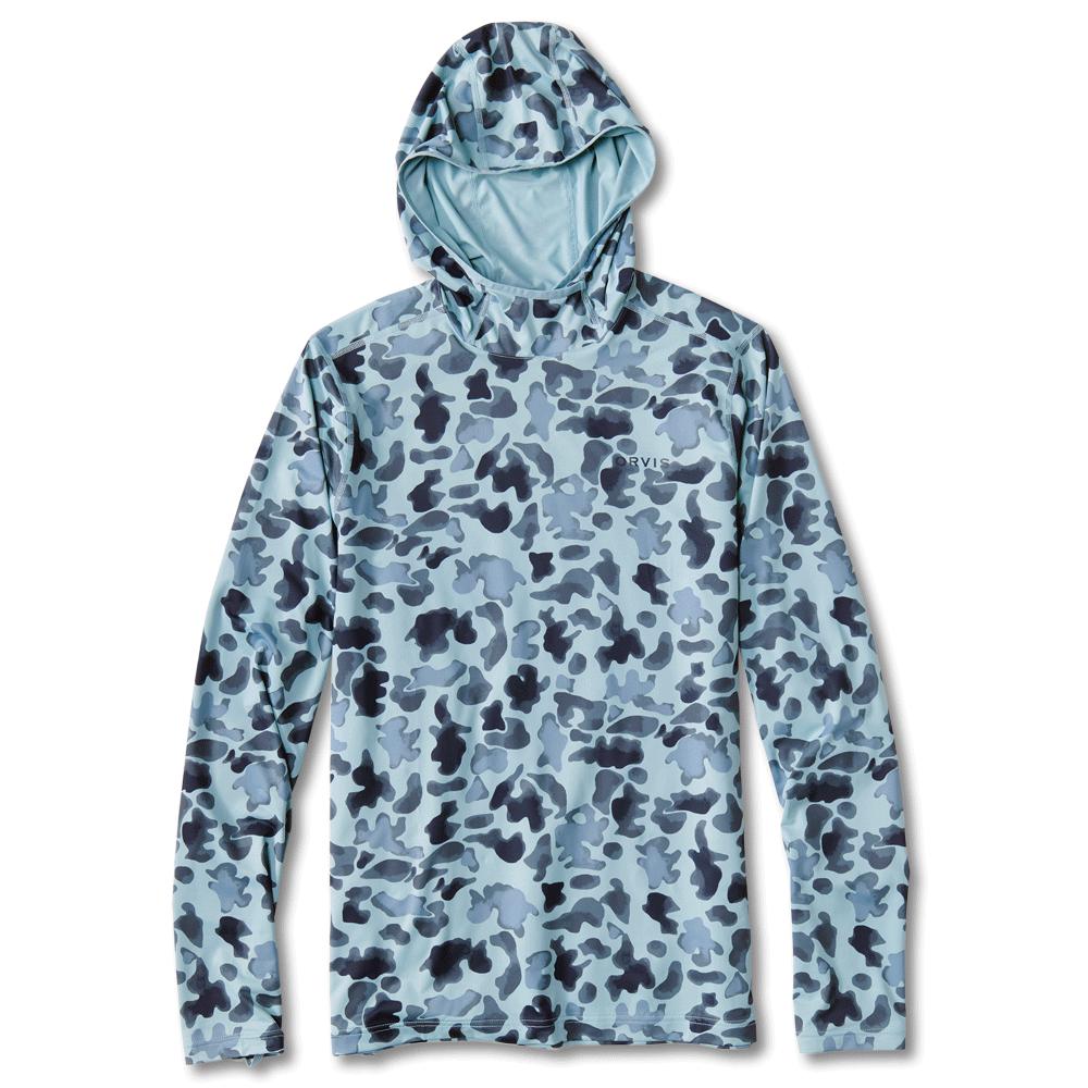 Orvis Sun Defense Printed Hoodie-Men's Clothing-Blue Watercolor Camo-S-Kevin's Fine Outdoor Gear & Apparel