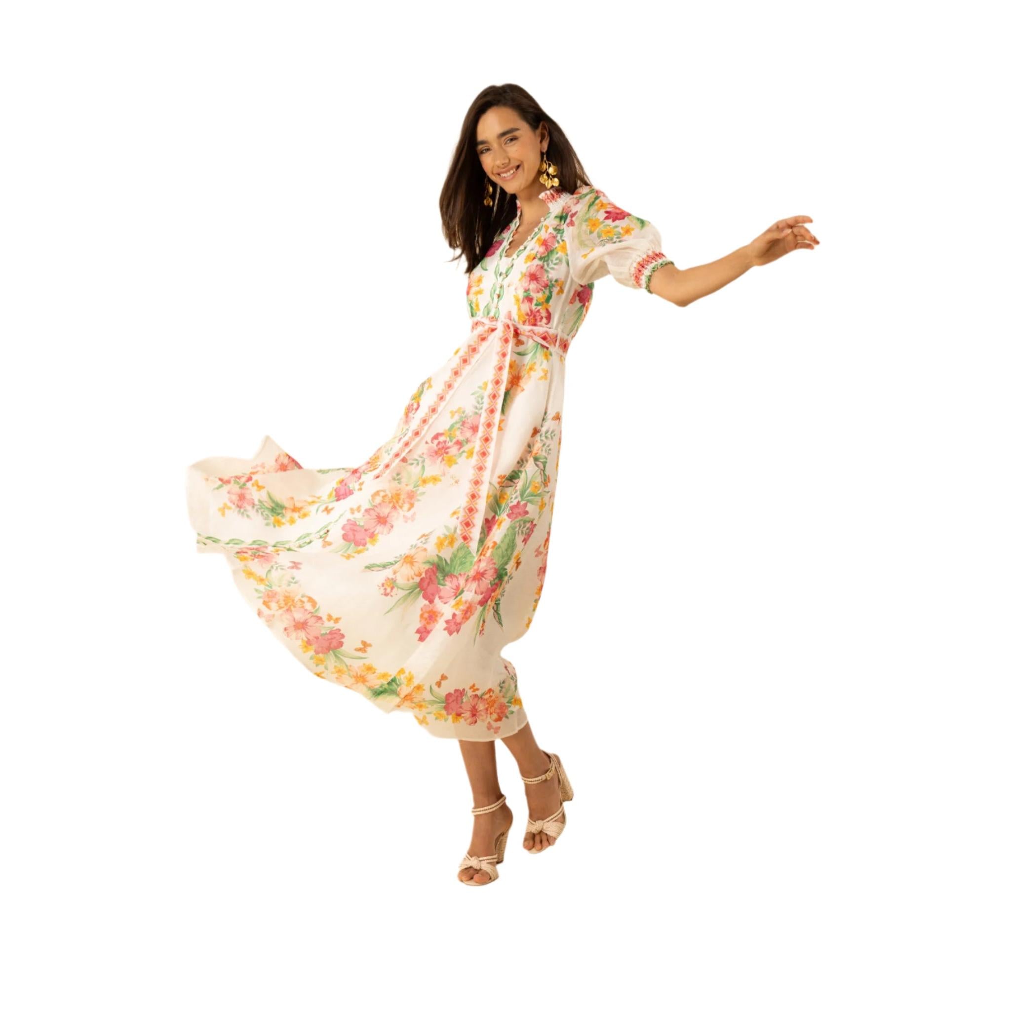 Hale Bob Silk Organza Belted Maxi Dress-Women's Clothing-Kevin's Fine Outdoor Gear & Apparel