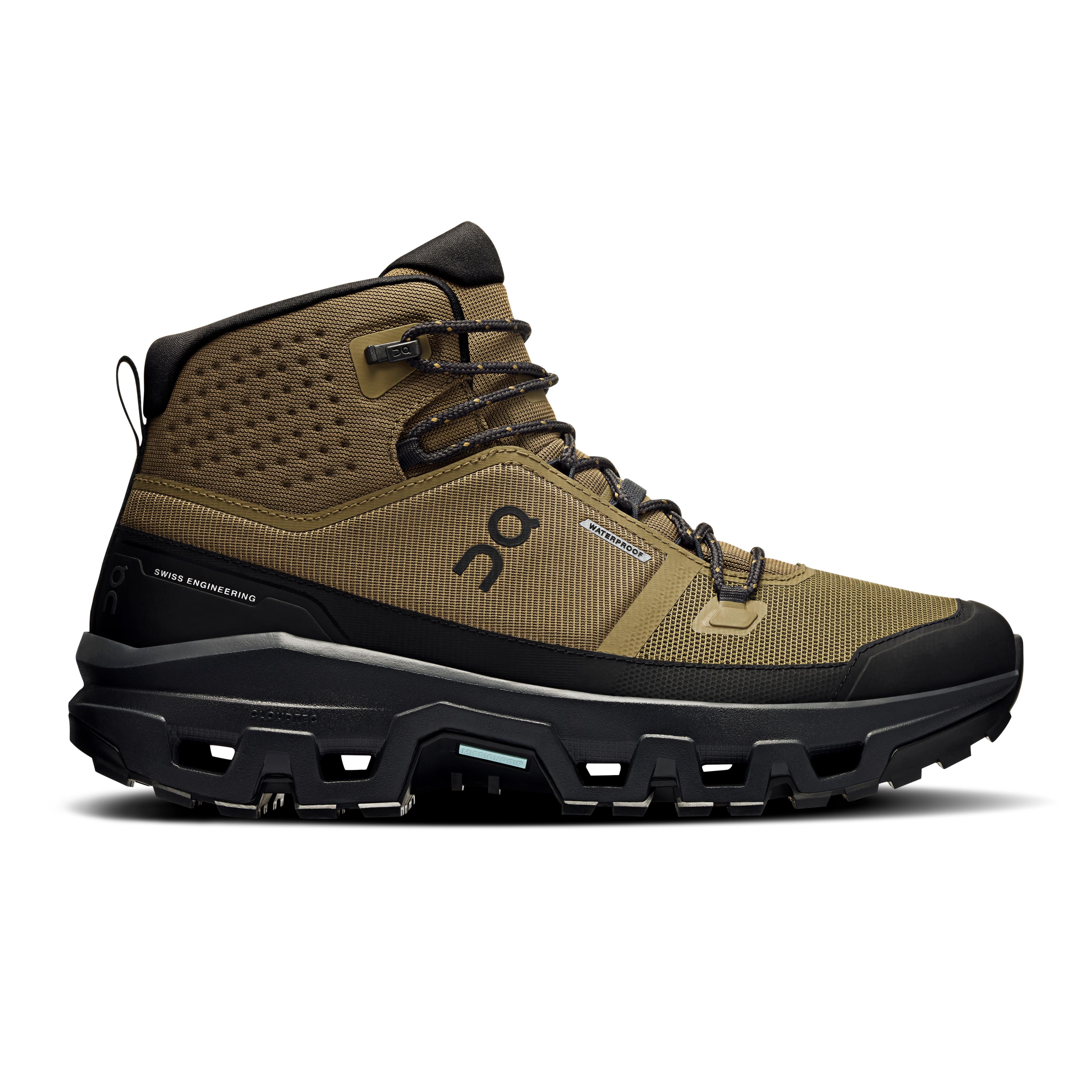 On Running Men's Cloudrock Mid WP Boots-Footwear-Hunter | Black-8-Kevin's Fine Outdoor Gear & Apparel