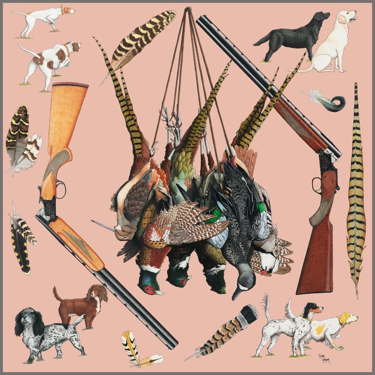 Ode to Bird Hunting Silk Scarf-Women's Accessories-Topple-Kevin's Fine Outdoor Gear & Apparel