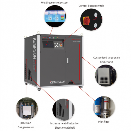 DOUBLE GUN  AIR HANDHELD LASER WELDING